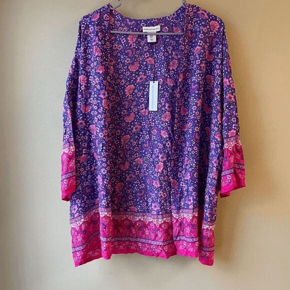 Cupcakes and Cashmere Open Front Cover Up Women's Size Medium - Picture 1 of 2